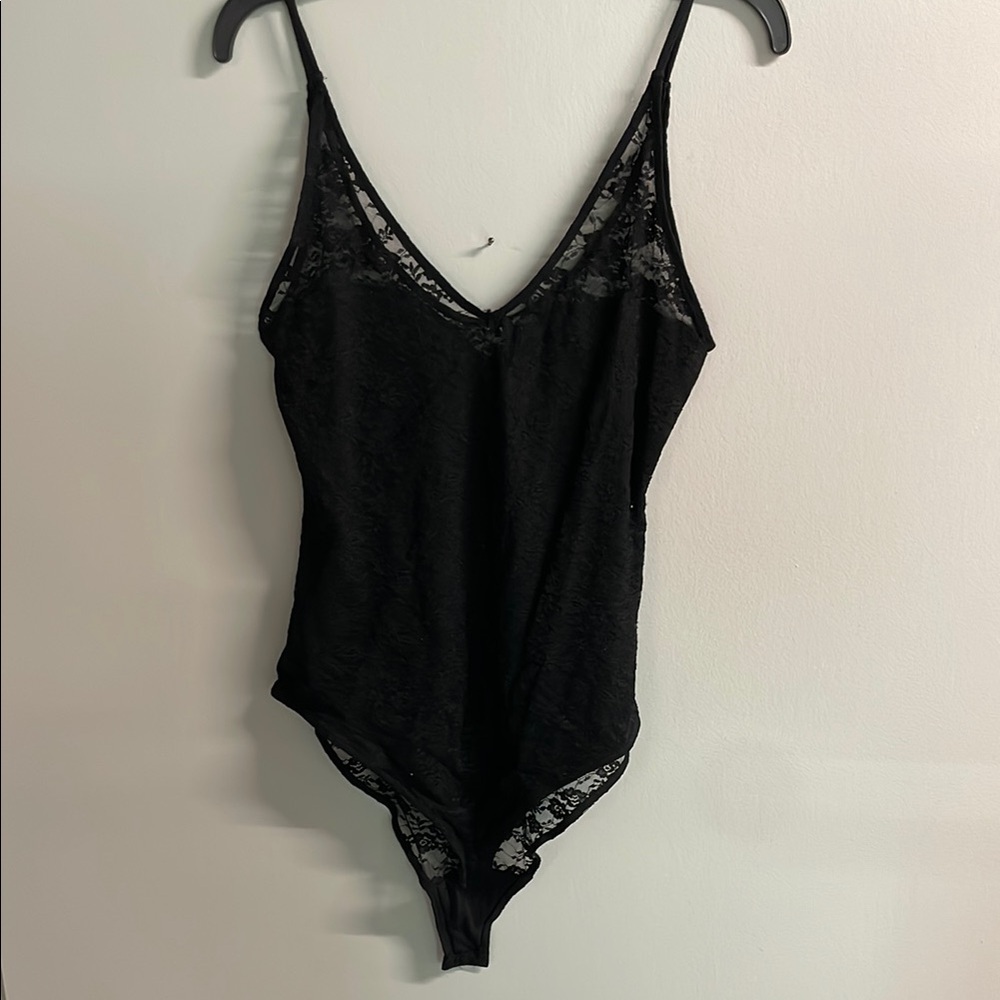 Chic Black Lace Bodysuit